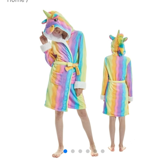 iHeartRaves Other - Rainbow Unicorn Plush bathrobe women's Small y2k festival